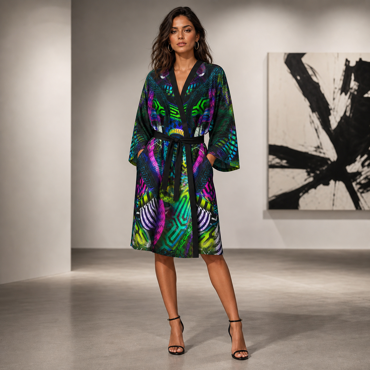 Jungle Juice Peignoir Kimono — lifestyle front
