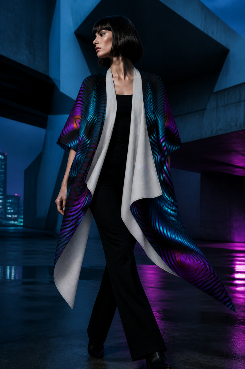 Lifestyle - Xenoform Draped Kimono (Phase 2 hero)