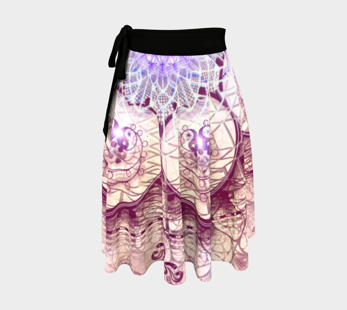Indra's Net Wrap Skirt, Sacred Geometry Art Skirt, Asymmetrical Festival Clothing, Visionary Festival Fashion, Wearable Art