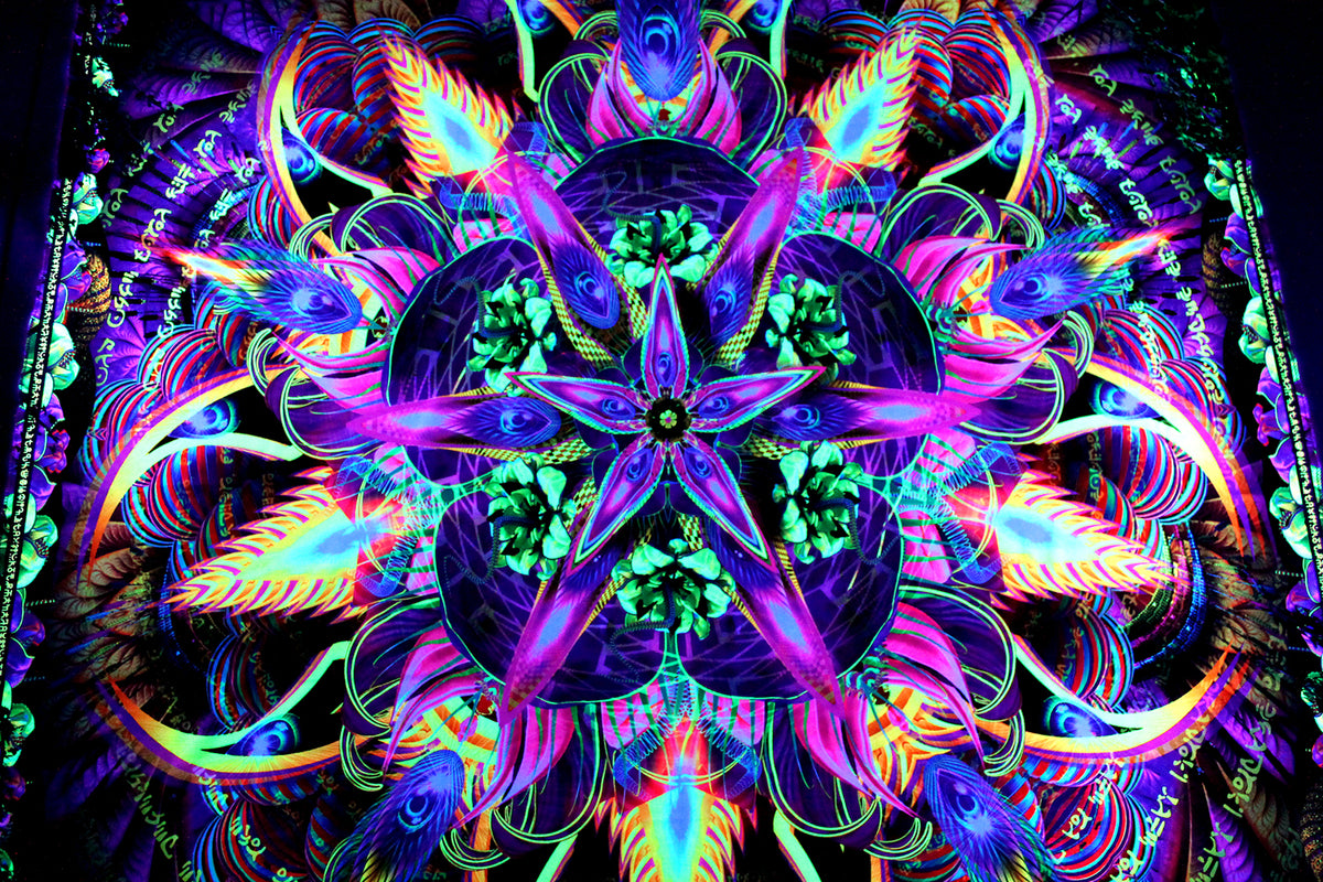 UV Active NEON Lycra Tapestry / Backdrop - Sylvan Perception