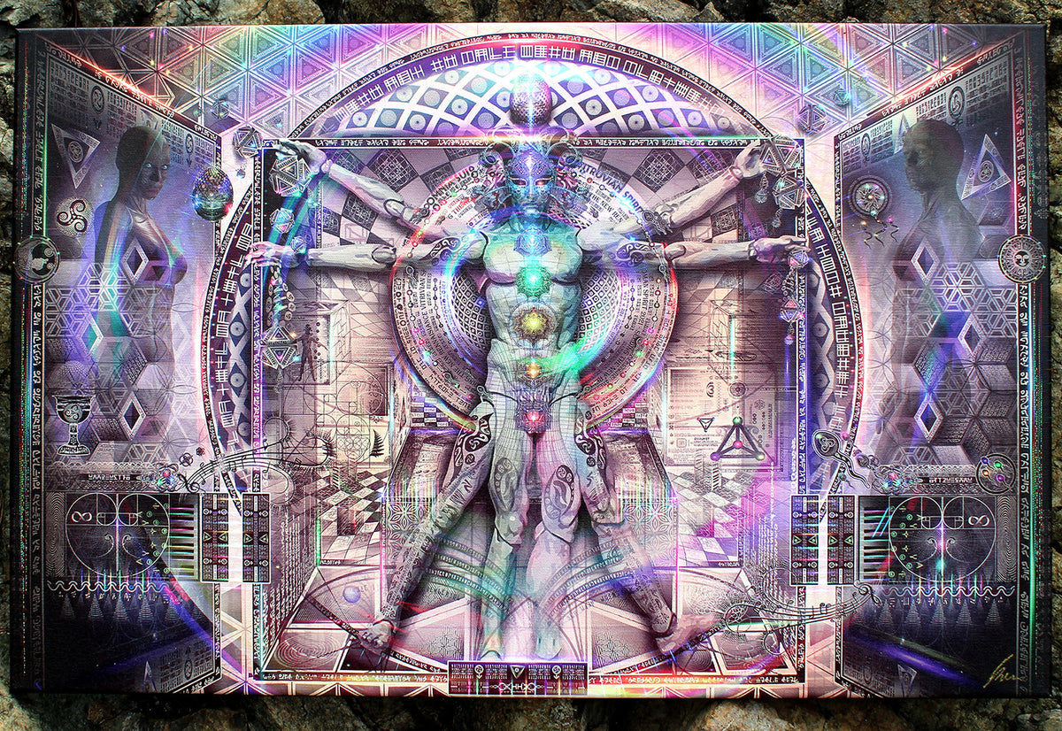 Archival stretched canvas print of "Vitruvian Spirit"