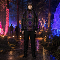 Twilight Healing Microfleece Ziphoodie — colourful high-contrast lifestyle hero