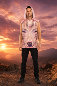 Wolfheart Hooded Tank Top — lifestyle view 01 — 01-front-hero