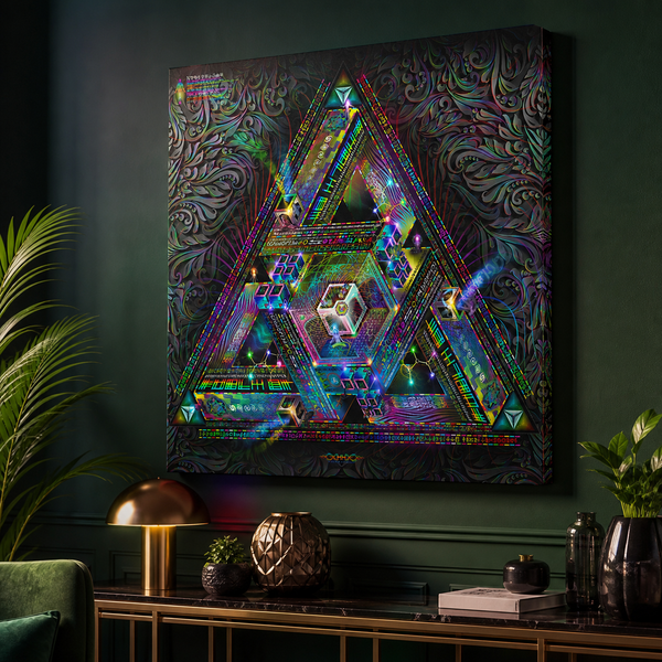 Trinary Transcendence — stretched canvas print — hero-wall