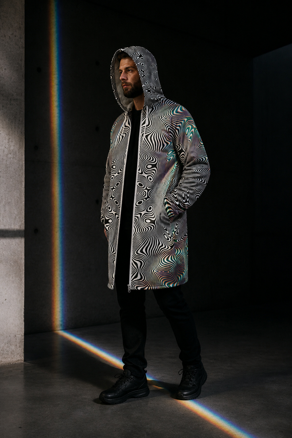 prismatic frequency zipper cloak — approved gallery view 01 (01-hero)