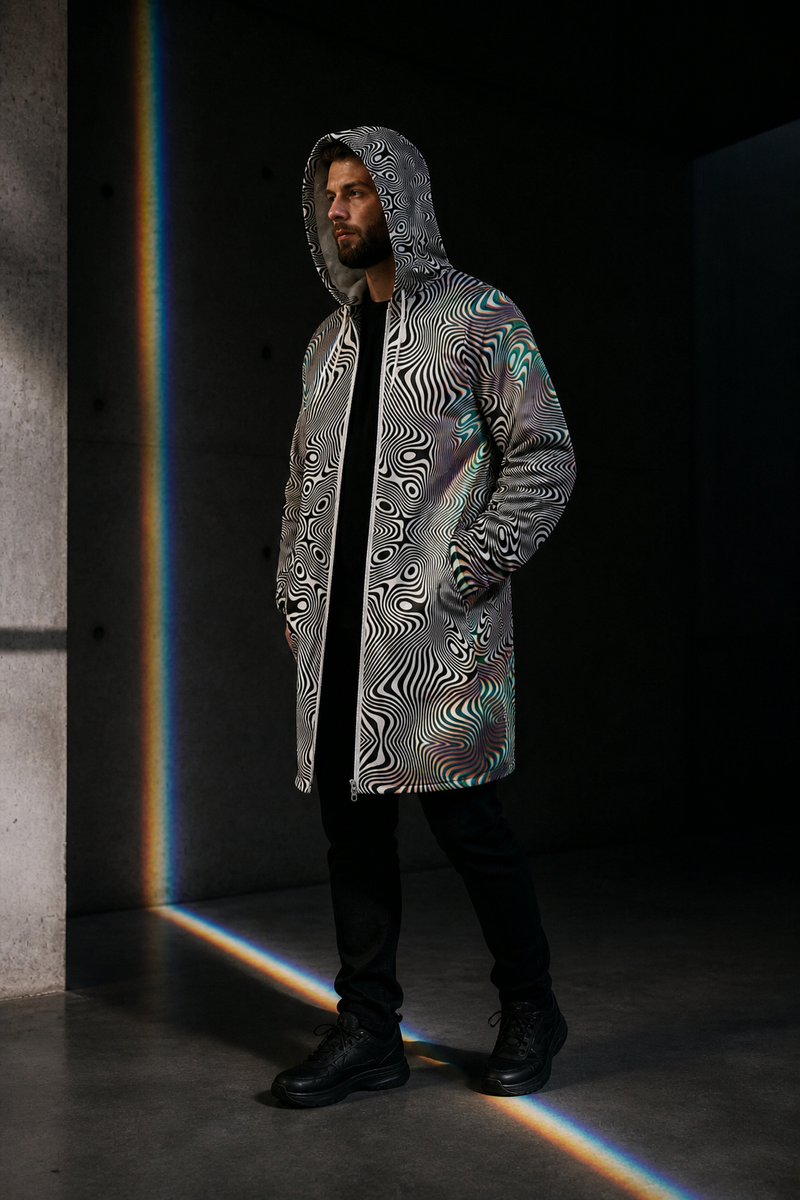 prismatic frequency zipper cloak — approved gallery view 01 (01-hero)