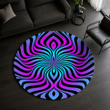 Xenowave Circular Rug — approved source-faithful editorial view 01