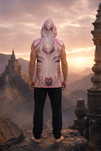 Wolfheart Hooded Tank Top — lifestyle view 02 — 02-back-hood-up