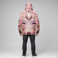 Wolfheart Micro Fleece Zip-Up Hoodie — back, hood up lifestyle view