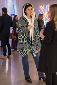 Chromadelic Micro Fleece Cloak — corrected lifestyle — gallery conversation