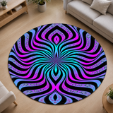 Xenowave Circular Rug — approved source-faithful editorial view 02