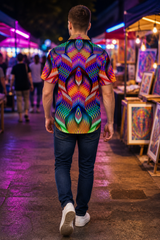 Twisted Button Down Shirt, editorial night market back view