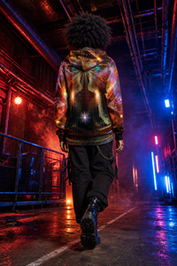 Editorial campaign gallery — I Will Not Fear Zip Up Hoodie — 02-rear-campaign