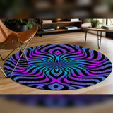 Xenowave Circular Rug — approved source-faithful editorial view 03