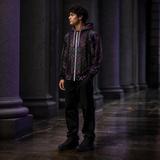 Twilight Healing Microfleece Ziphoodie — wearer-right three-quarter lifestyle view