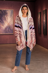 wolfheart micro fleece cloak — approved gallery view 03 (03-wearer-right-3q)