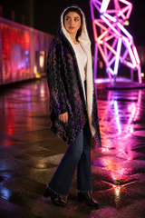twilight healing micro fleece cloak — approved gallery view 03 (03-wearer-right-3q)