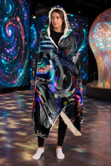 phantasmagoria hooded blanket — approved gallery view 03 (03-wearer-right-3q)
