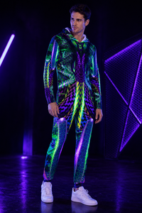 Mystic Temptation Men's Hooded Jumpsuit / Bodysuit / Onesie — lifestyle view 03 — 03-wearer-right