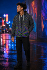 Starflow Micro Fleece Zip Up Hoodie — lifestyle view 03 — 03-wearer-right