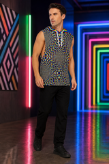 Lifestyle gallery — Chromadelic Hooded Tank Top — 03-wearer-right