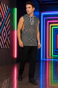 Lifestyle gallery — Chromadelic Hooded Tank Top — 03-wearer-right