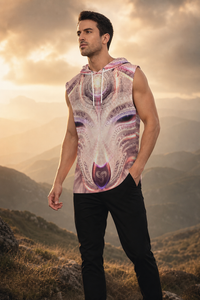 Wolfheart Hooded Tank Top — lifestyle view 03 — 03-wearer-right