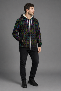 Tryptek II Microfleece Ziphoodie — wearer-right three-quarter lifestyle view