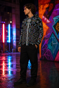 Lifestyle gallery — Prismatic Grid — wearer-right