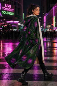 Bio Furnace Micro Fleece Cloak — lifestyle — neon concert street stride