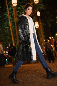 Blitzed Micro Fleece Cloak — lifestyle — lantern woodland stride