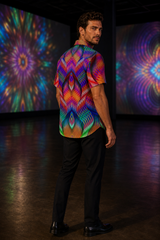 Twisted Button Down Shirt, projection gallery three-quarter-back view