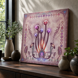 Linguistic Mystic — stretched canvas print — studio-lifestyle