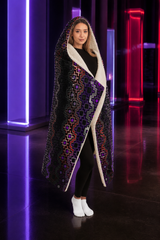 twilight healing hooded blanket — approved gallery view 04 (04-wearer-left-3q)