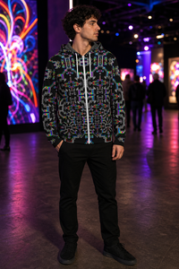 Lifestyle gallery — Prismatic Grid — wearer-left
