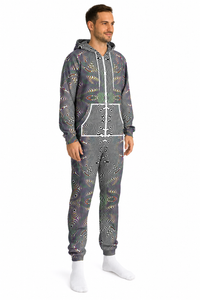 Prismatic Frequency Fashion Jumpsuit — lifestyle view 04 — 04-wearer-left