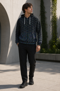 Starflow Micro Fleece Zip Up Hoodie — lifestyle view 04 — 04-wearer-left