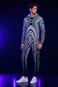 Organix Men's Hooded Jumpsuit / Bodysuit / Onesie — lifestyle view 04 — 04-wearer-left