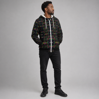 Adinkratek Microfleece Ziphoodie — wearer-left three-quarter lifestyle view