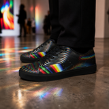 Waveform Low Top Sneakers lifestyle close-up — art gallery opening