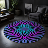 Xenowave Circular Rug — approved source-faithful editorial view 05