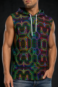Lifestyle gallery — Icaro Hooded Tank Top — 05-hood-armhole-print-detail