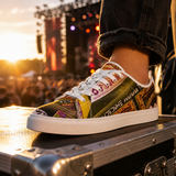 Manipura Plexus Low Top Sneakers lifestyle close-up — sunset music event