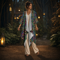 Aya Draped Kimono lifestyle front view