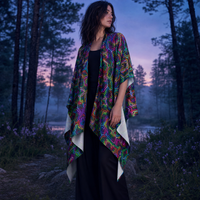Aya Draped Kimono lifestyle three-quarter front view