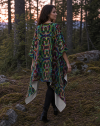 Aya Draped Kimono lifestyle three-quarter back view