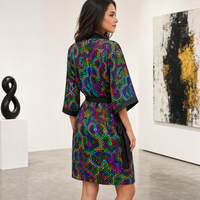Aya Kimono Robe lifestyle three-quarter back view