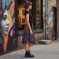 Aya Wrap Skirt — lifestyle right profile