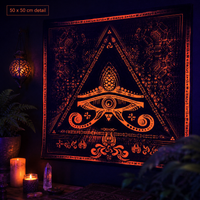 Fluro Neon Lycra Tapestry of "Singular Sight" - UV Active! Orange