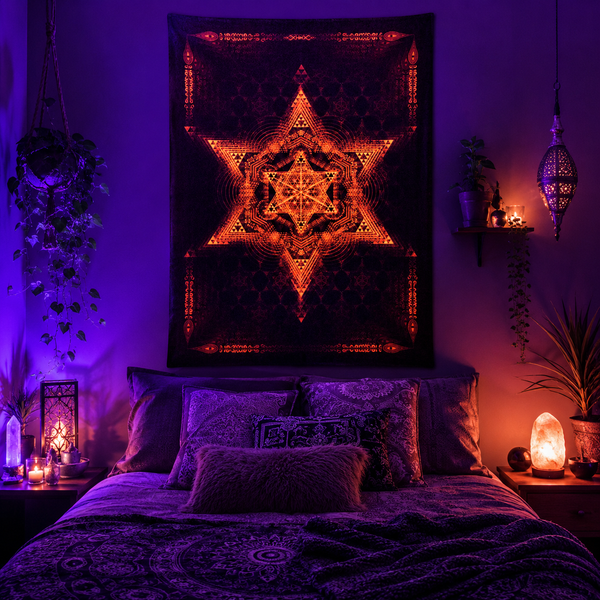 Fluro Neon Lycra Tapestry of "Morningstar"